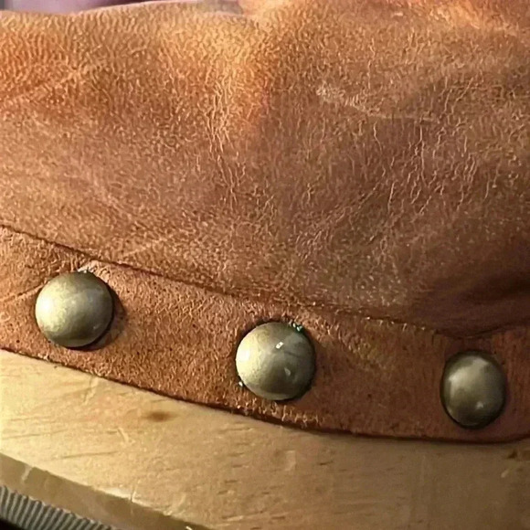 Coach Sherpa Lined Heeled Brown Studded Mules Sandal Size 6 - Picture 6 of 9